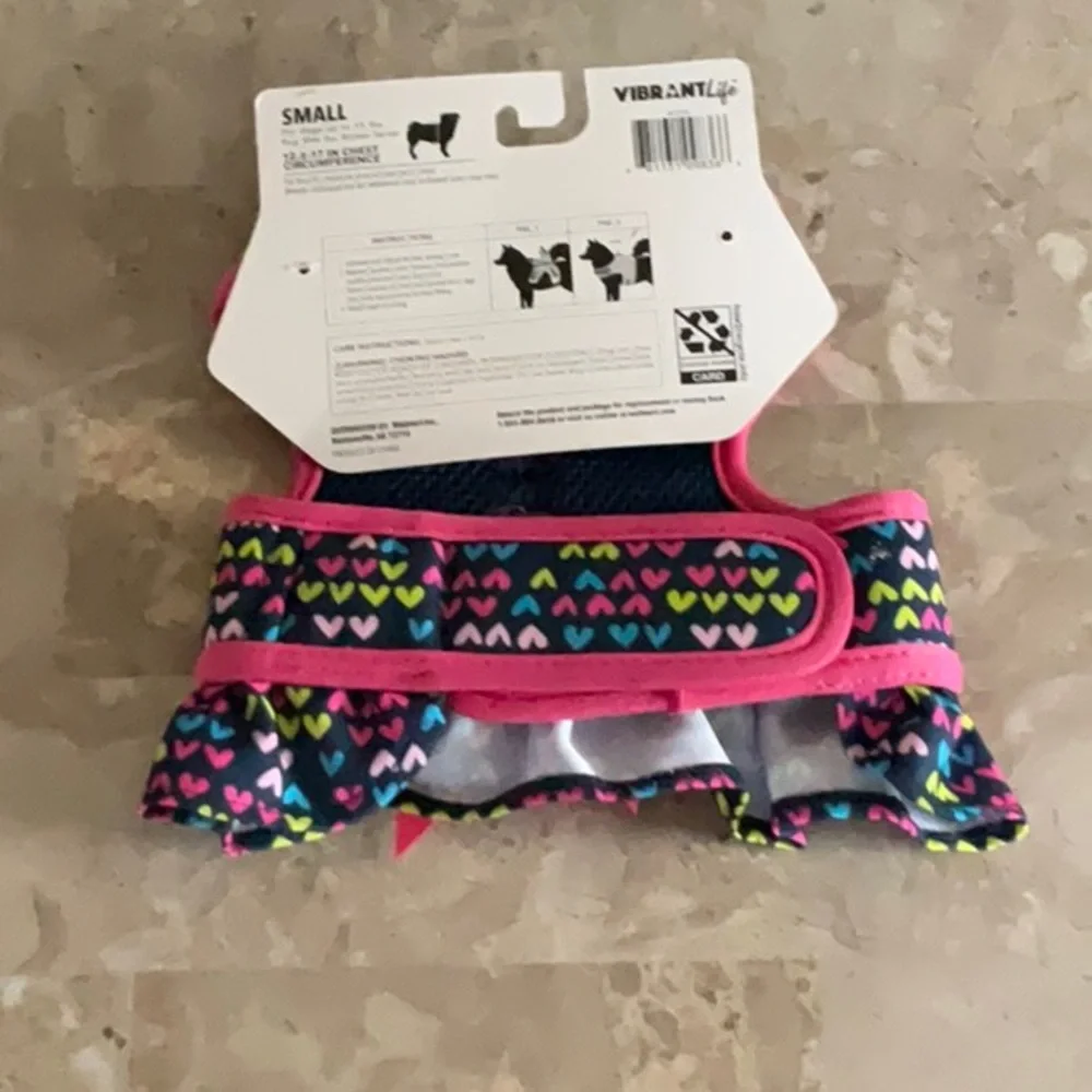 Two Super Cute SMALL 12-5” -17” Chest Dog Harnesses